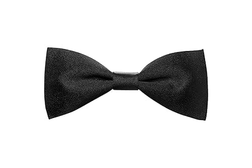 LOVIENA Gypsy Black Plain Shiny Men's Bow